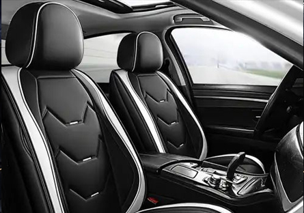 Leather Seat Cover (Black & White)